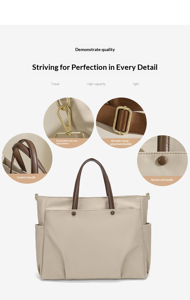 Waterproof Laptop Large Capacity Nylon Work Tote Bag