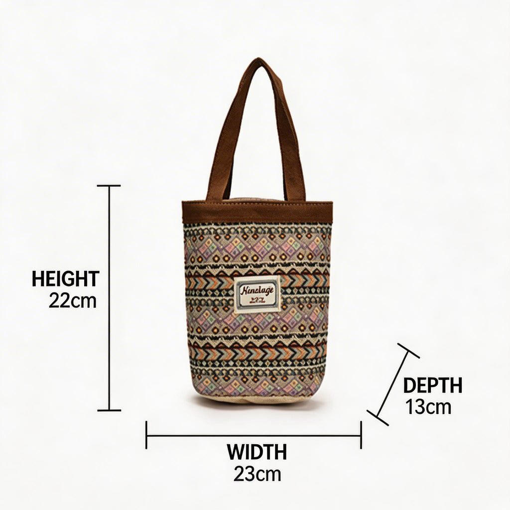 Handmade Vegetable Basket Lunch Bag for Office