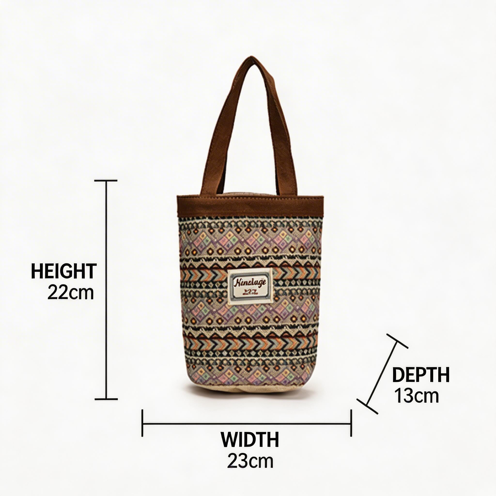 Handmade Vegetable Basket Lunch Bag for Office