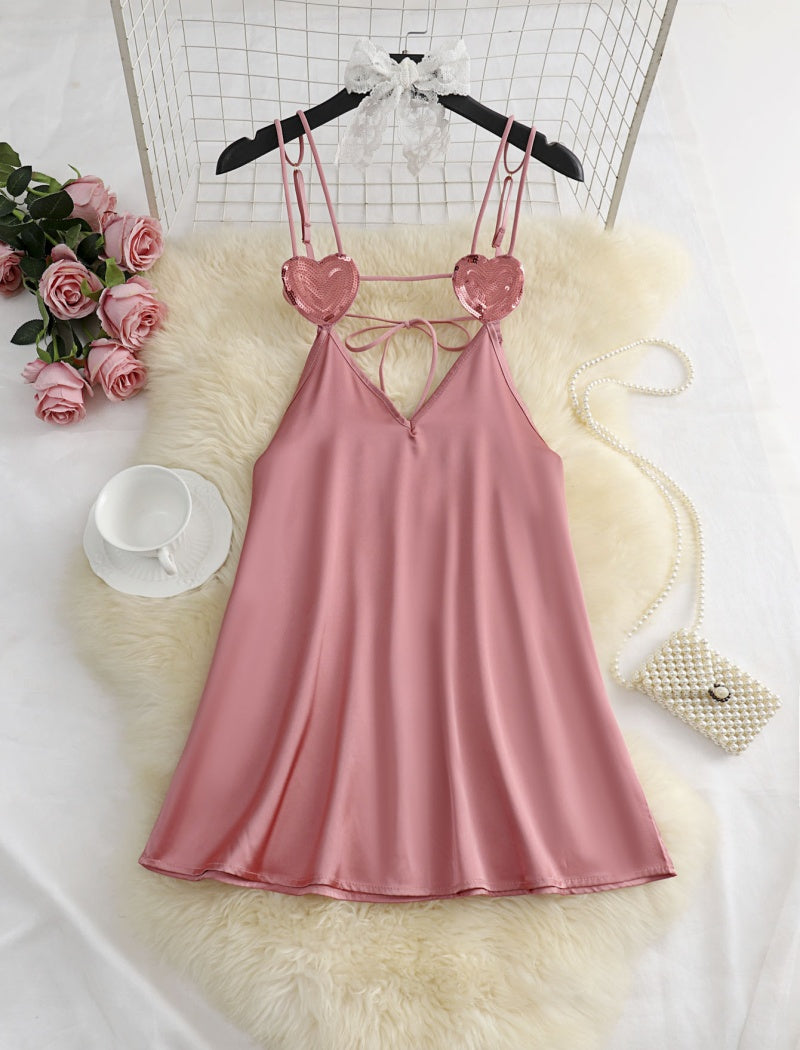 Valentine's Day Lace Cami Sleep Dress