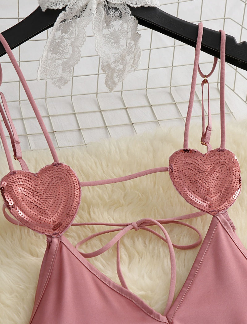 Valentine's Day Lace Cami Sleep Dress