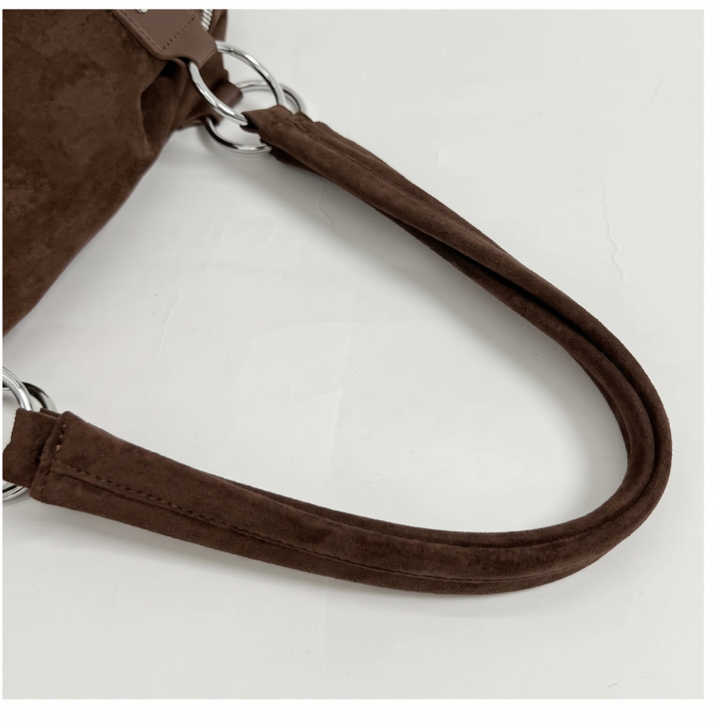 Vintage Studded Slouchy Shoulder Bag