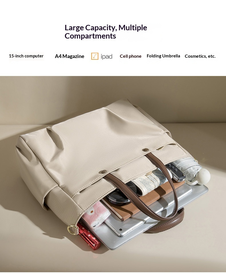 Waterproof Laptop Large Capacity Nylon Work Tote Bag
