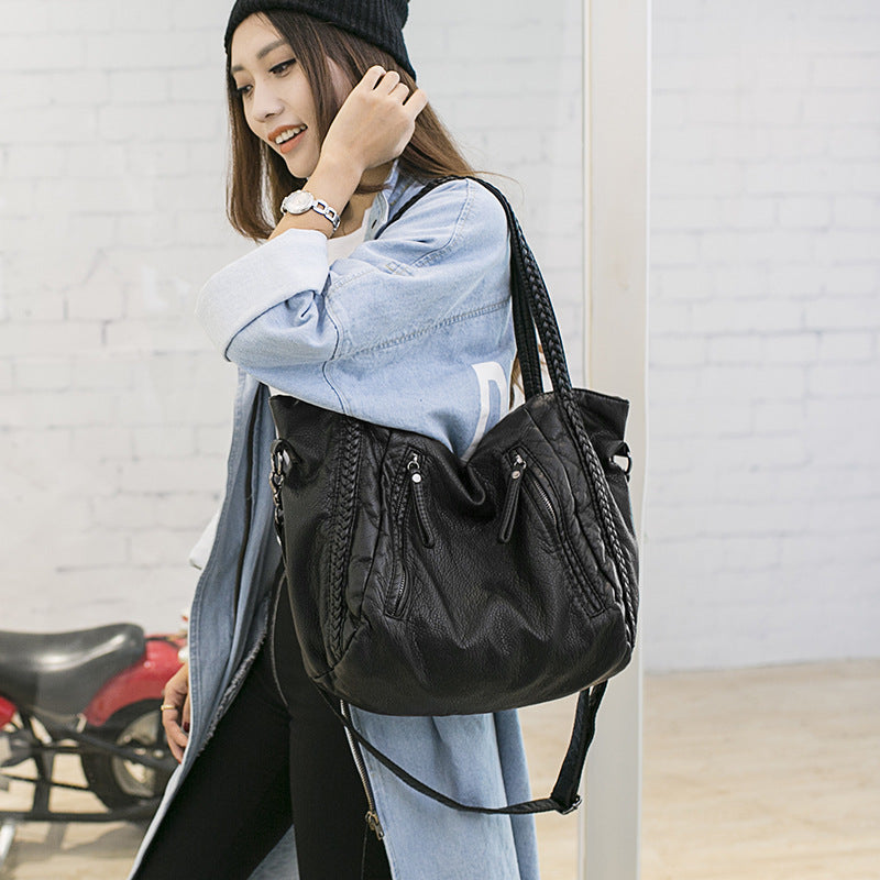 Large Capacity Shoulder Bag with Adjustable Crossbody Strap