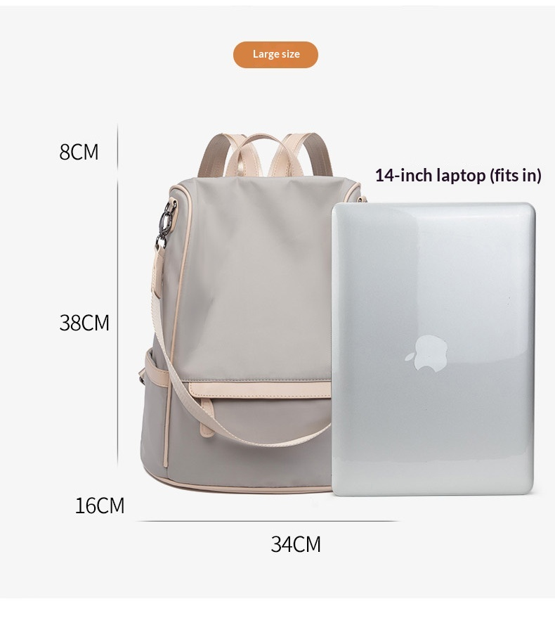 Anti-Theft Waterproof Convertible Nylon Travel Backpack Purse