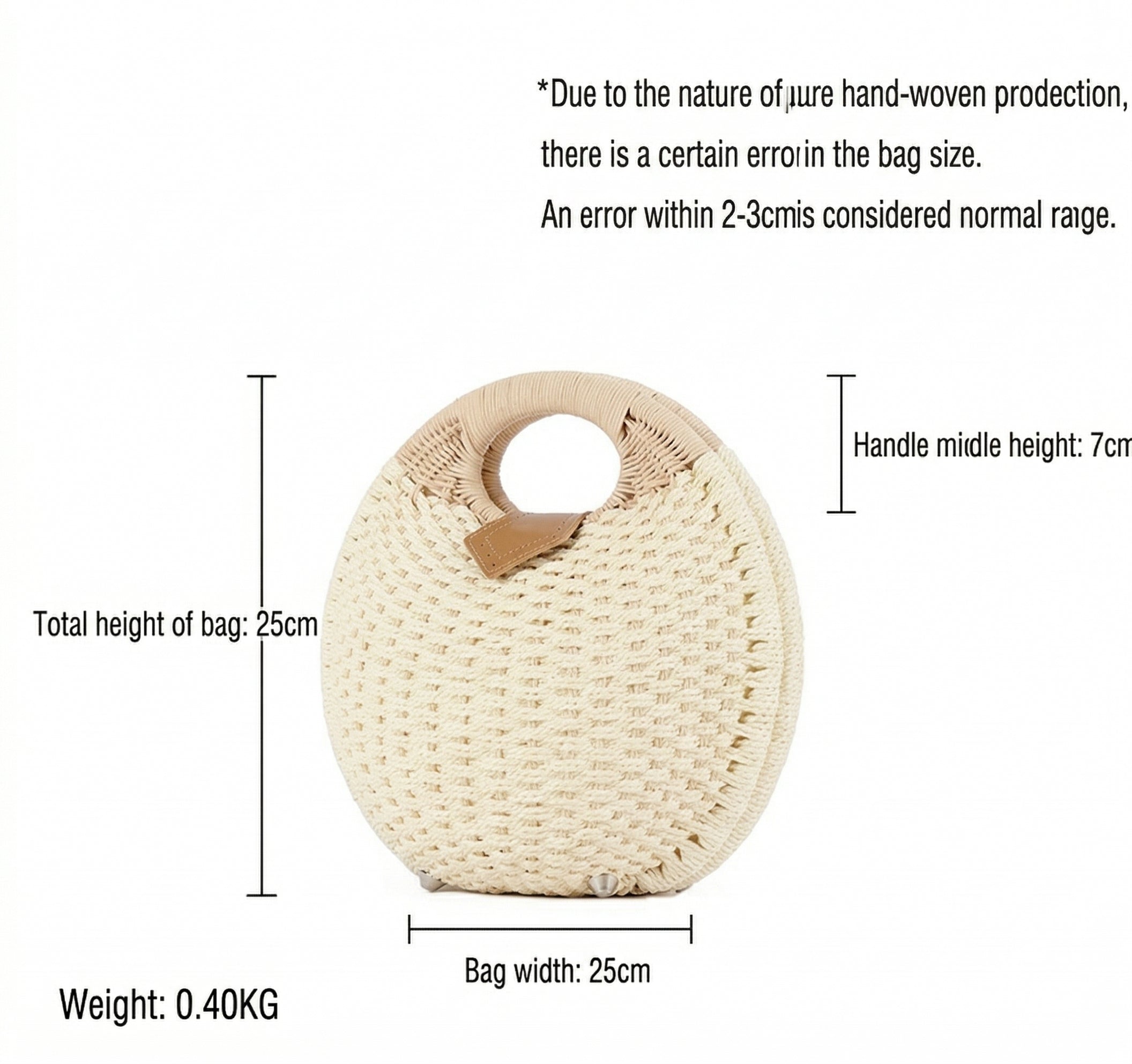 Cute Rattan Shell Bag, Casual Straw Vacation Beach Bag