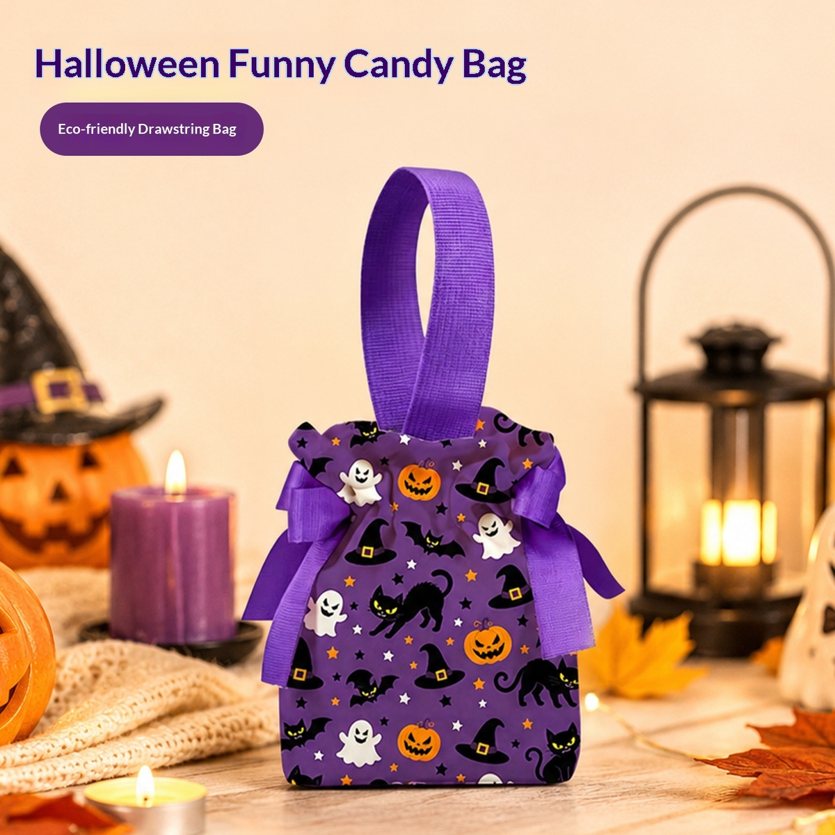 Halloween Character Drawstring Candy Gift Bag