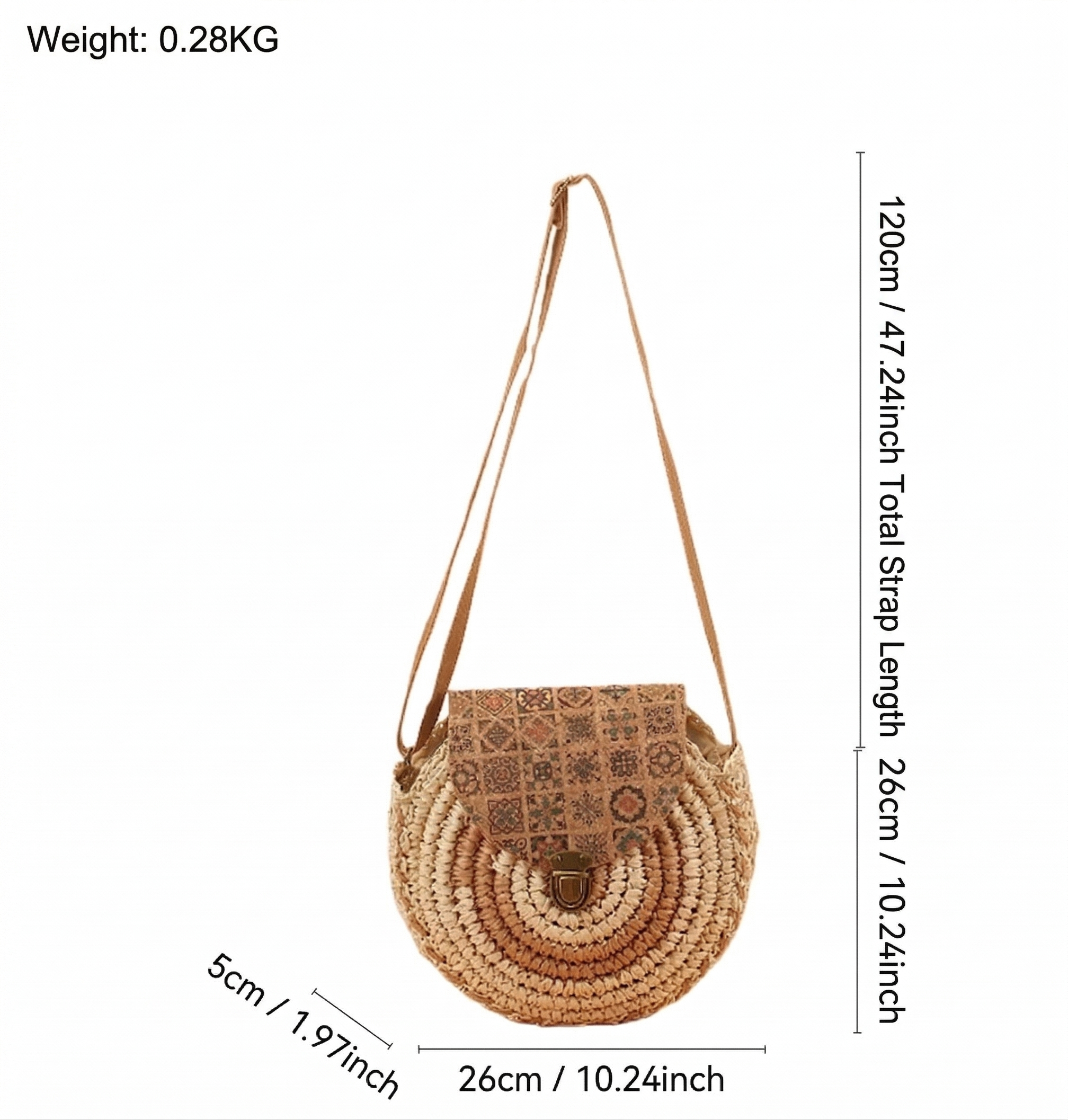 Women Straw Woven Crossbody Shoulder Mobile Phone Coin Purse Bag