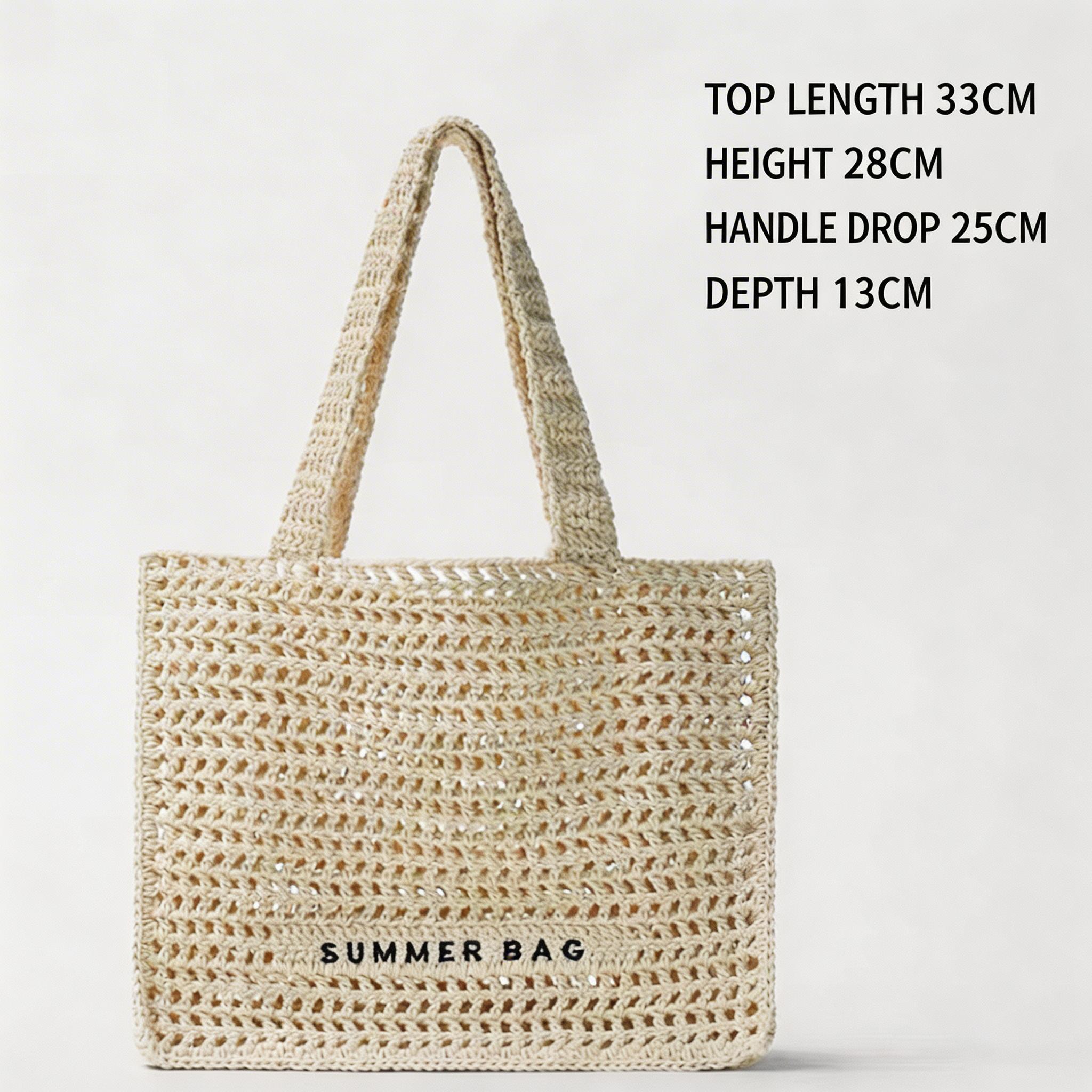 Fairy Hollow Straw One Shoulder Woven Beach Bag