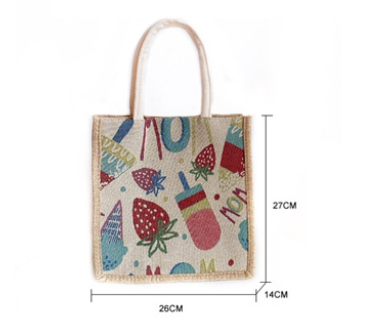 Women Large Capacity Cotton Linen Literary Work Commuting Handbag