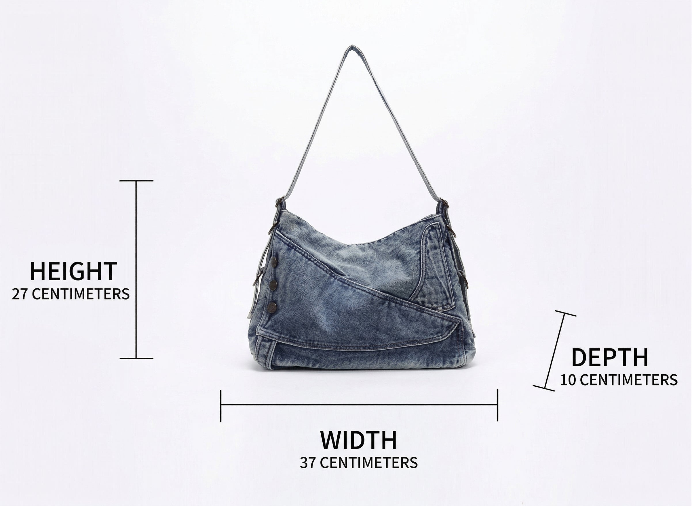 Women 2026 Retro Denim Crossbody Bag, Large Capacity Commuter Tote