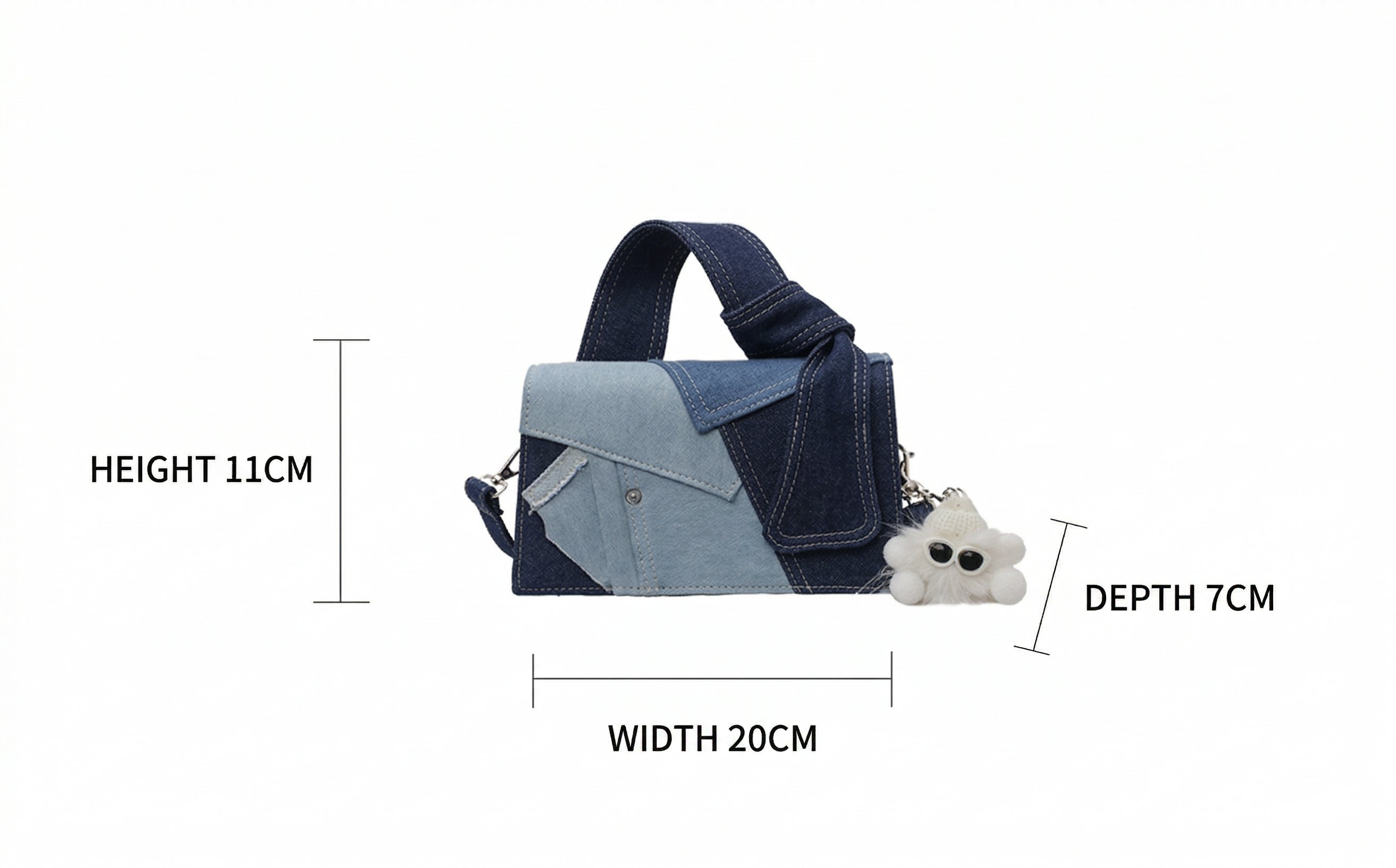 Women 2026 Simple Denim Small Square Bag, Versatile Fashion Crossbody Shoulder Bag