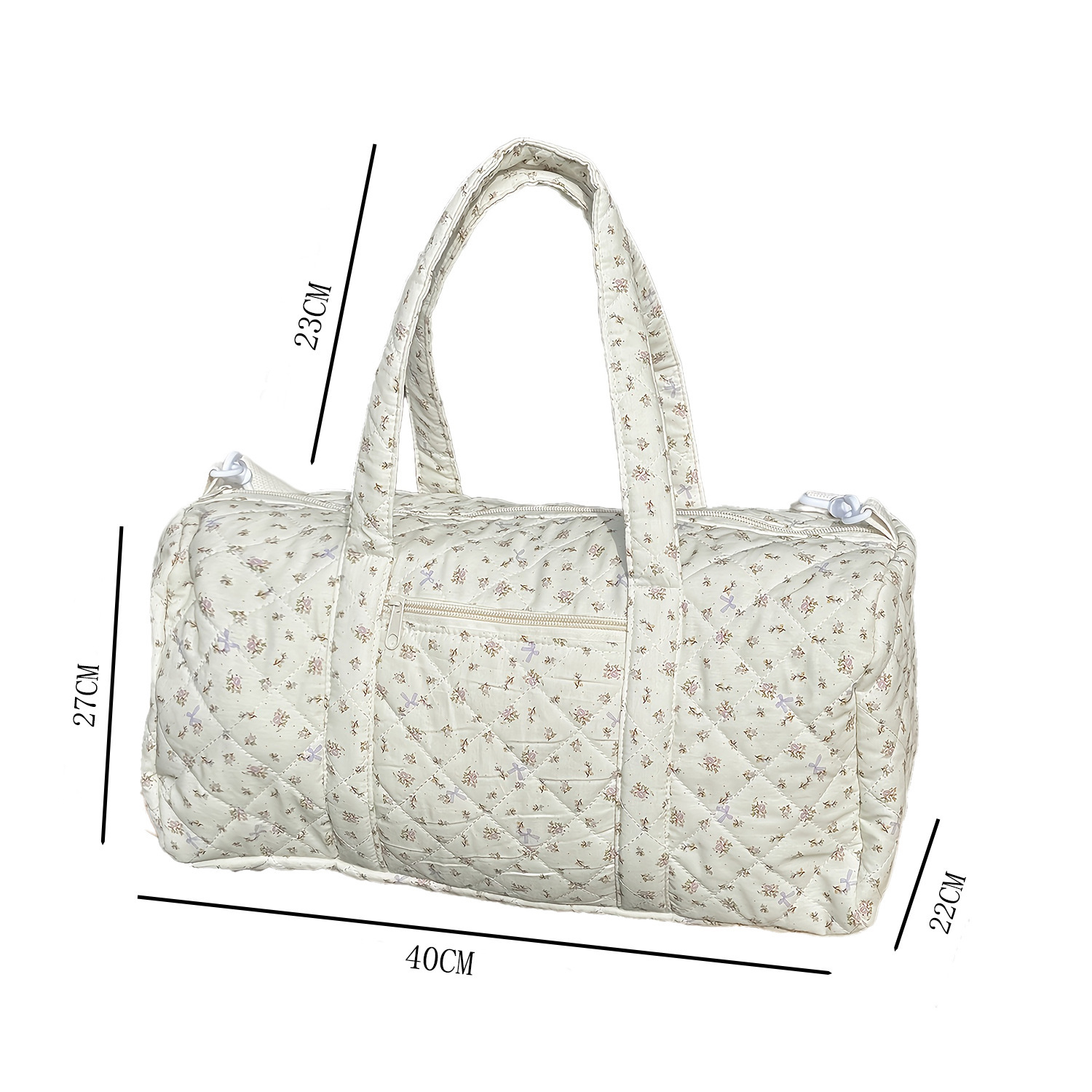 Small Floral Quilted Large Capacity Crossbody Boston Bag