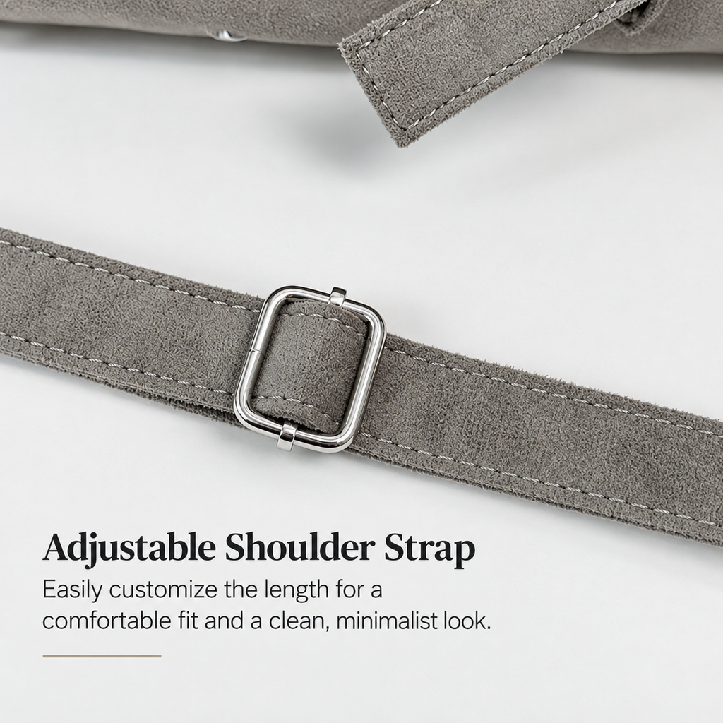 Soft Suede Shoulder Bag with Stylish Stud Details