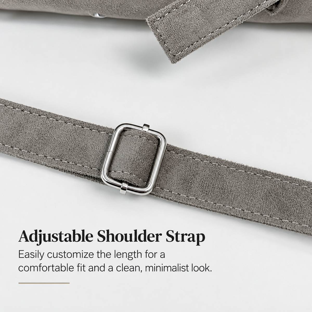 Soft Suede Shoulder Bag with Stylish Stud Details