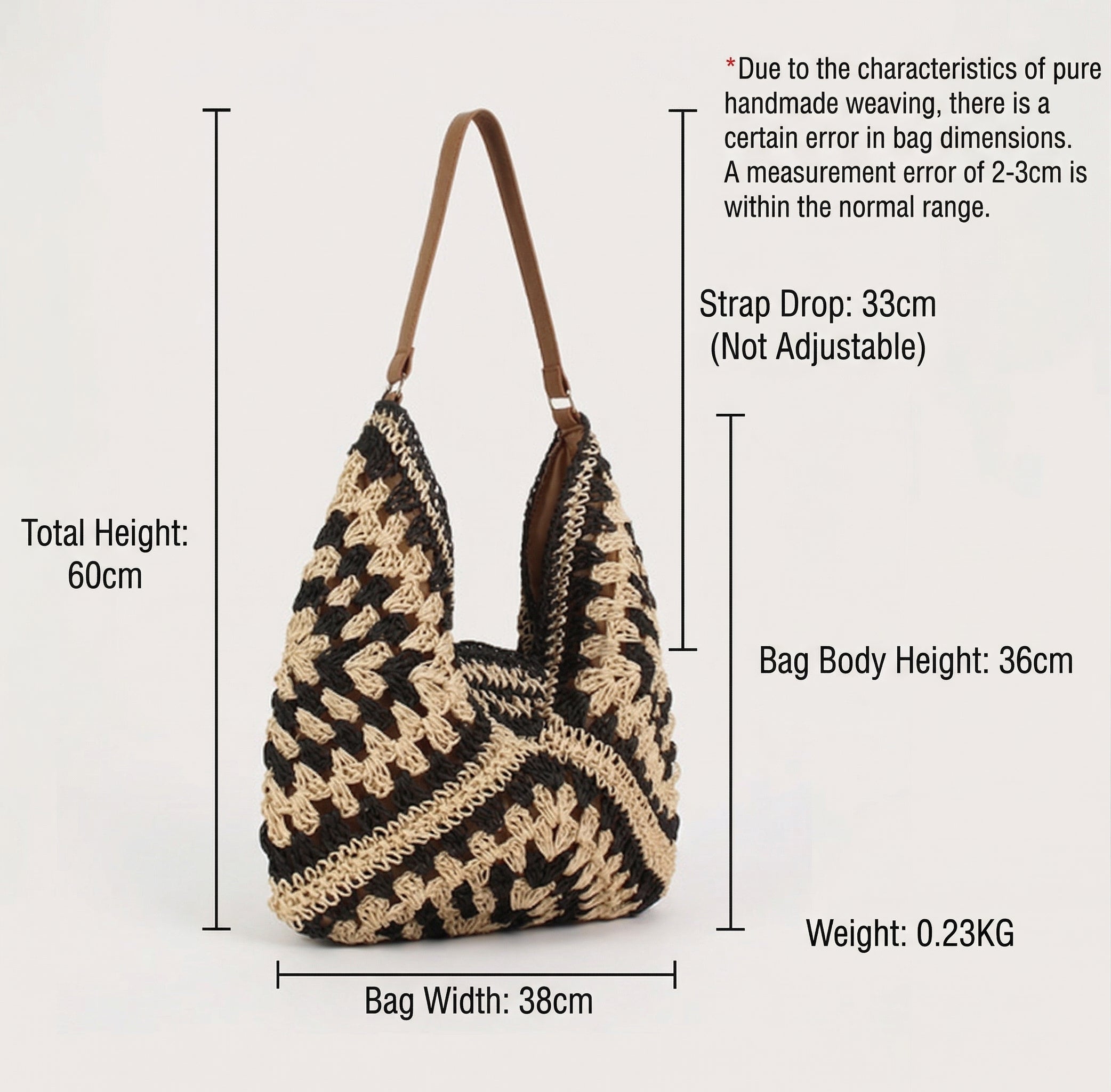 Women Retro Ethnic Paper Rope Woven Large Capacity Commuter Shoulder Bag
