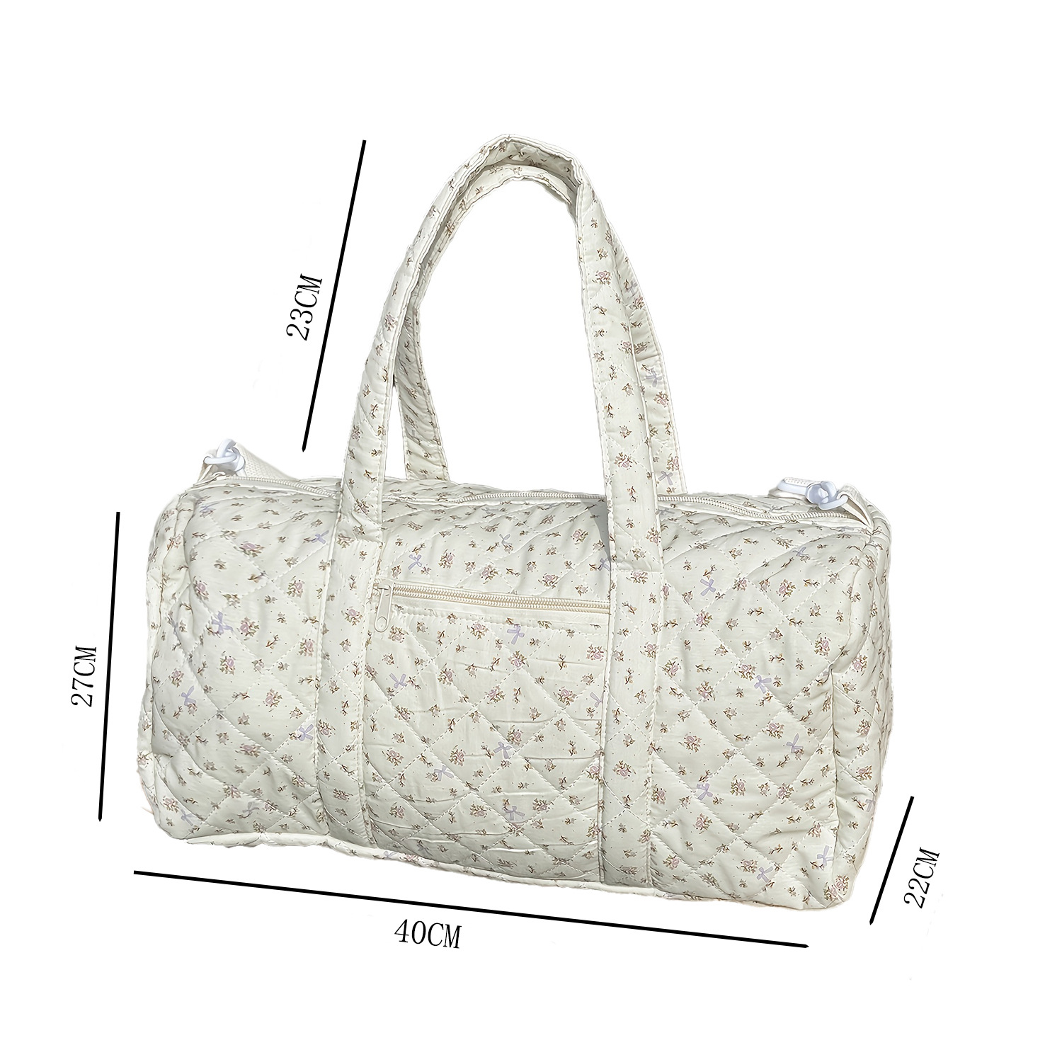 Floral Quilted Boston Crossbody Bag