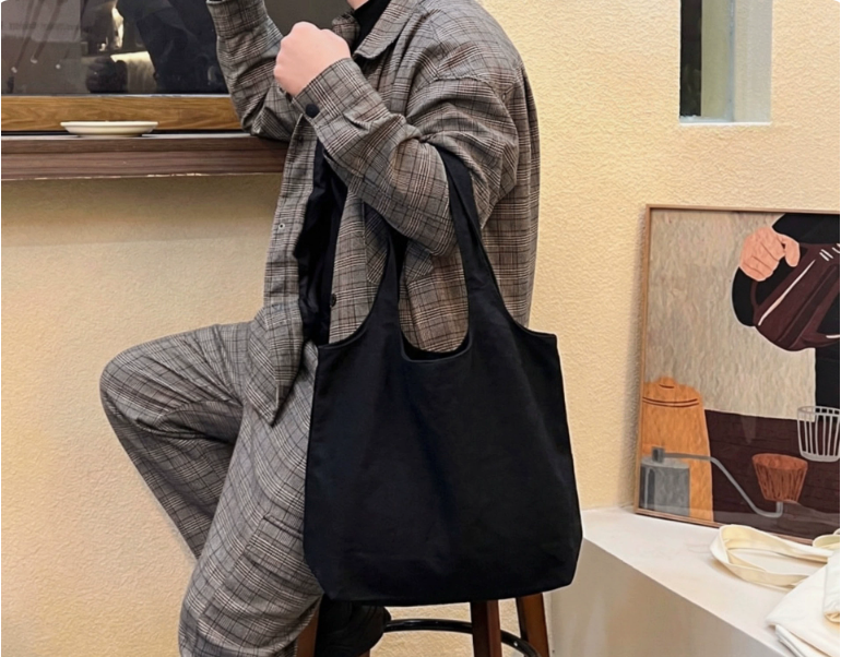 Classic Canvas Tote Bag with Multi-Size