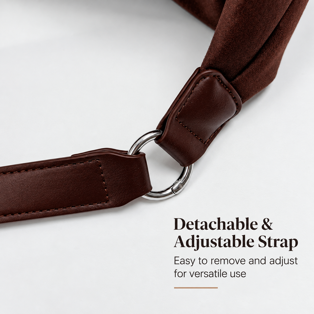 Vintage-inspired Suede Hobo Shoulder Bag with Soft Structured Shape