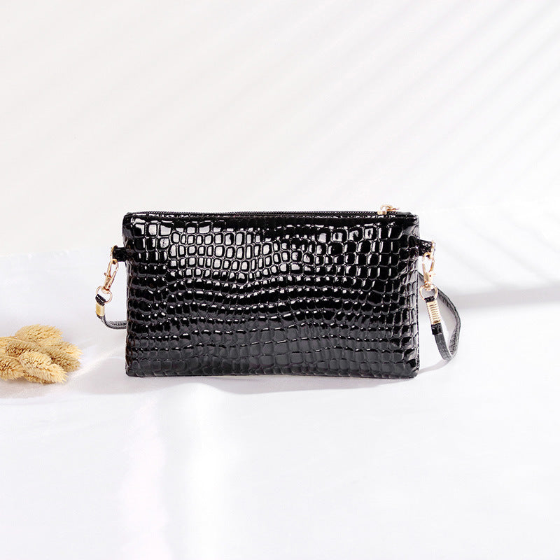 PU Wristlet Purse with Detachable Strap