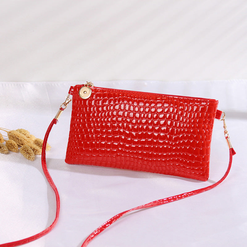 PU Wristlet Purse with Detachable Strap