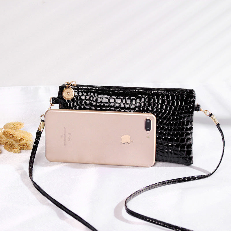 PU Wristlet Purse with Detachable Strap