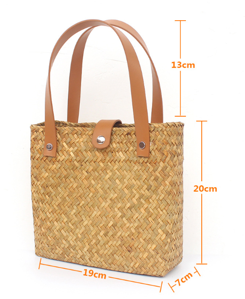 Nordic Retro Hand-Woven Mini Straw Beach Bag