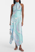 Halter Neck Asymmetrical Sundress