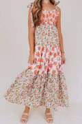 Floral Tiered Sundress with Bow Straps