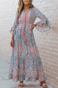 Boho Maxi Dress with Tassel Detail