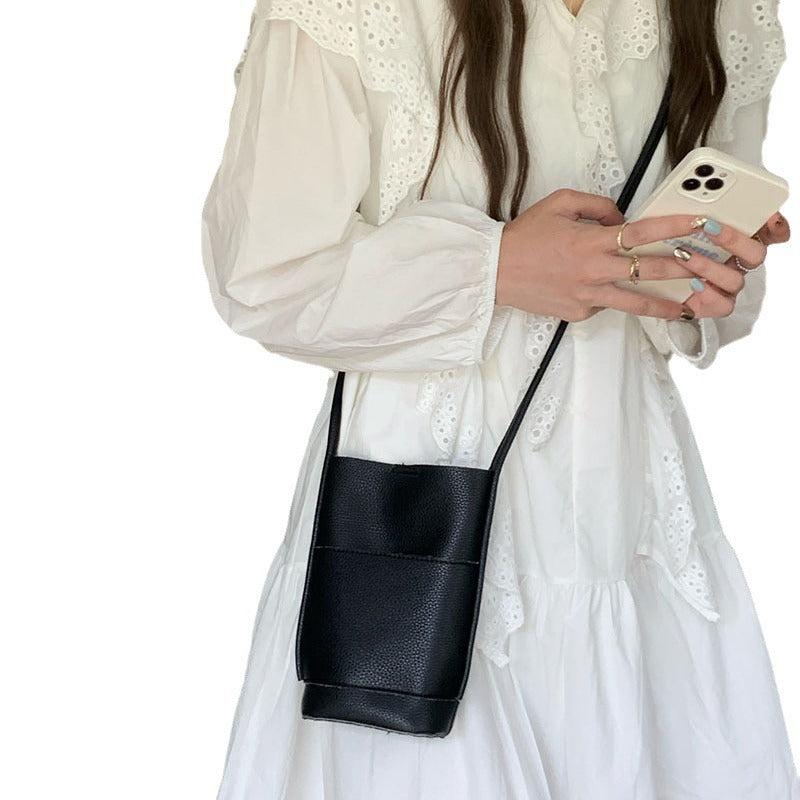 Soft Leather Mobile Phone Crossbody Mini Bag