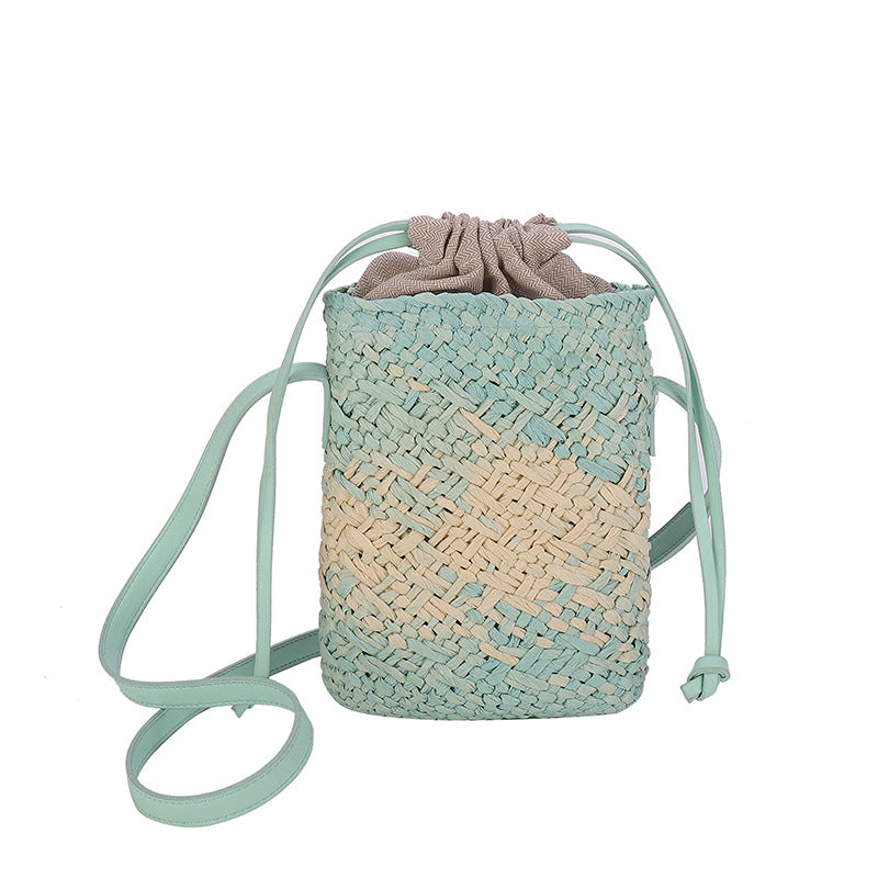 Women Handmade Woven Straw Crossbody Phone Beach Bag