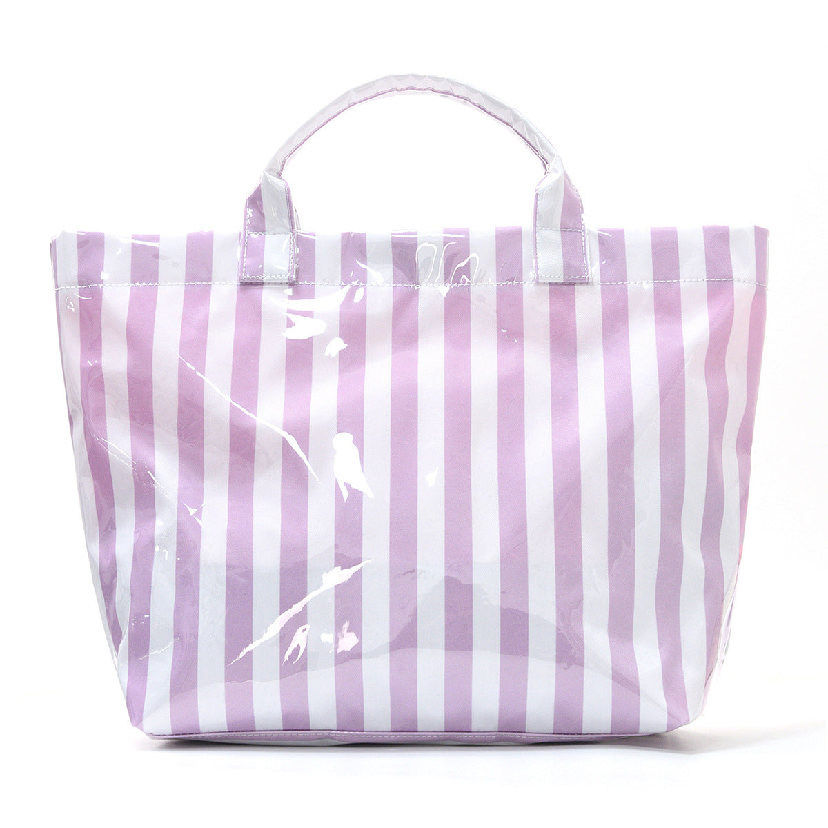 Striped Lightweight Large Capacity Travel Shoulder Tote Bag