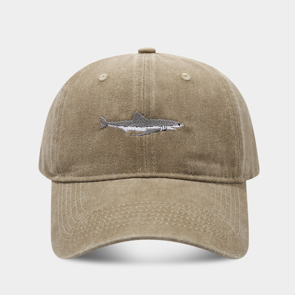 Washed Shark Retro Style Baseball Cap