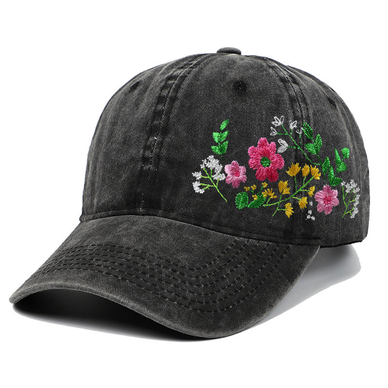 Women's Embroidered DIY Soft Top Sun Hat
