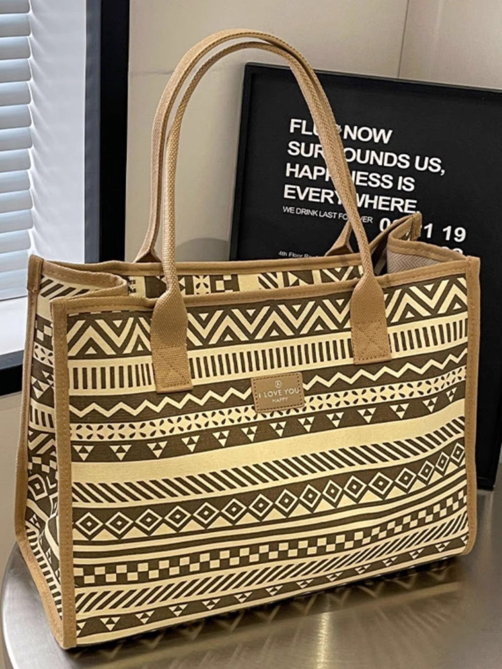 Women Large-Capacity Canvas Tote Bag Commuter One-Shoulder Mommy Bag