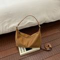 Vintage-inspired Suede Hobo Shoulder Bag with Soft Structured Shape