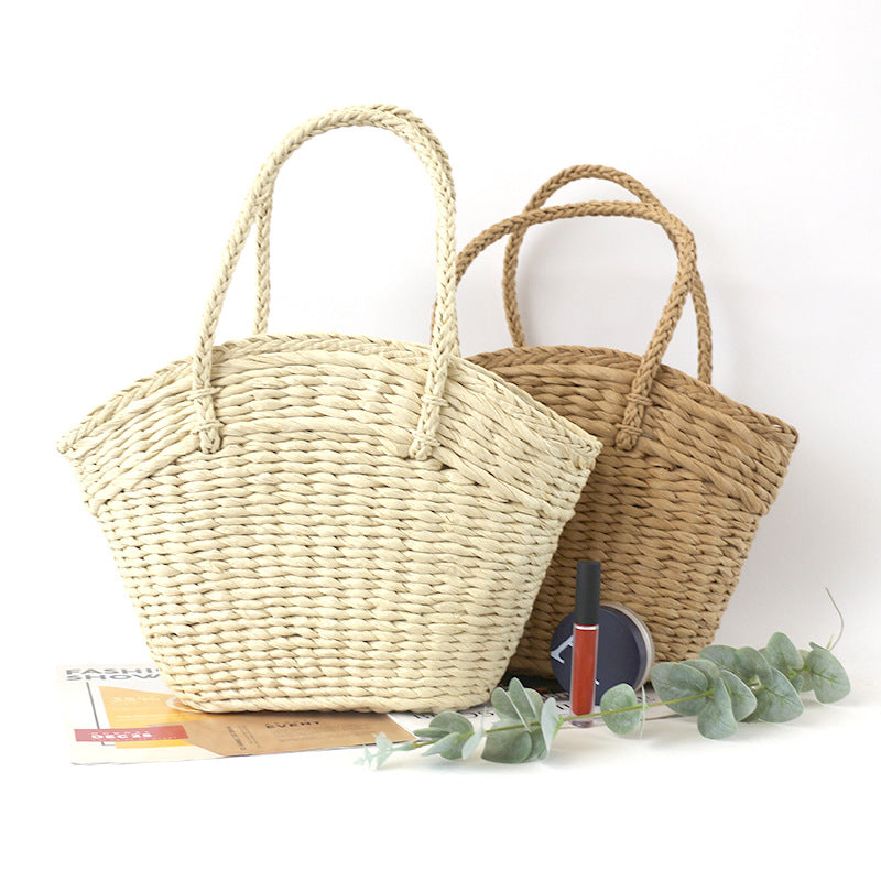 Forest Straw Dumpling Drawstring Beach Bag