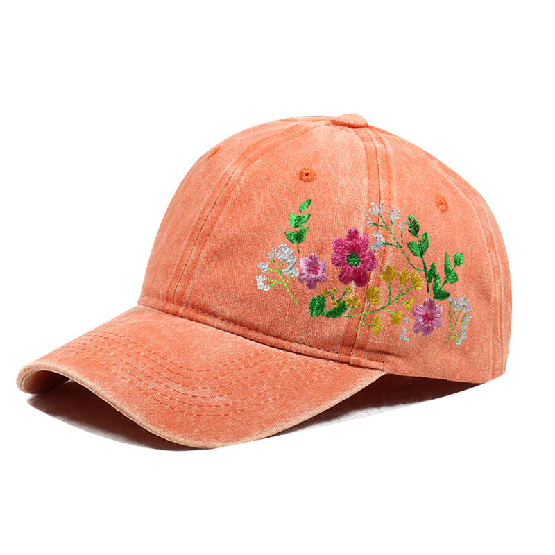 Women's Embroidered DIY Soft Top Sun Hat
