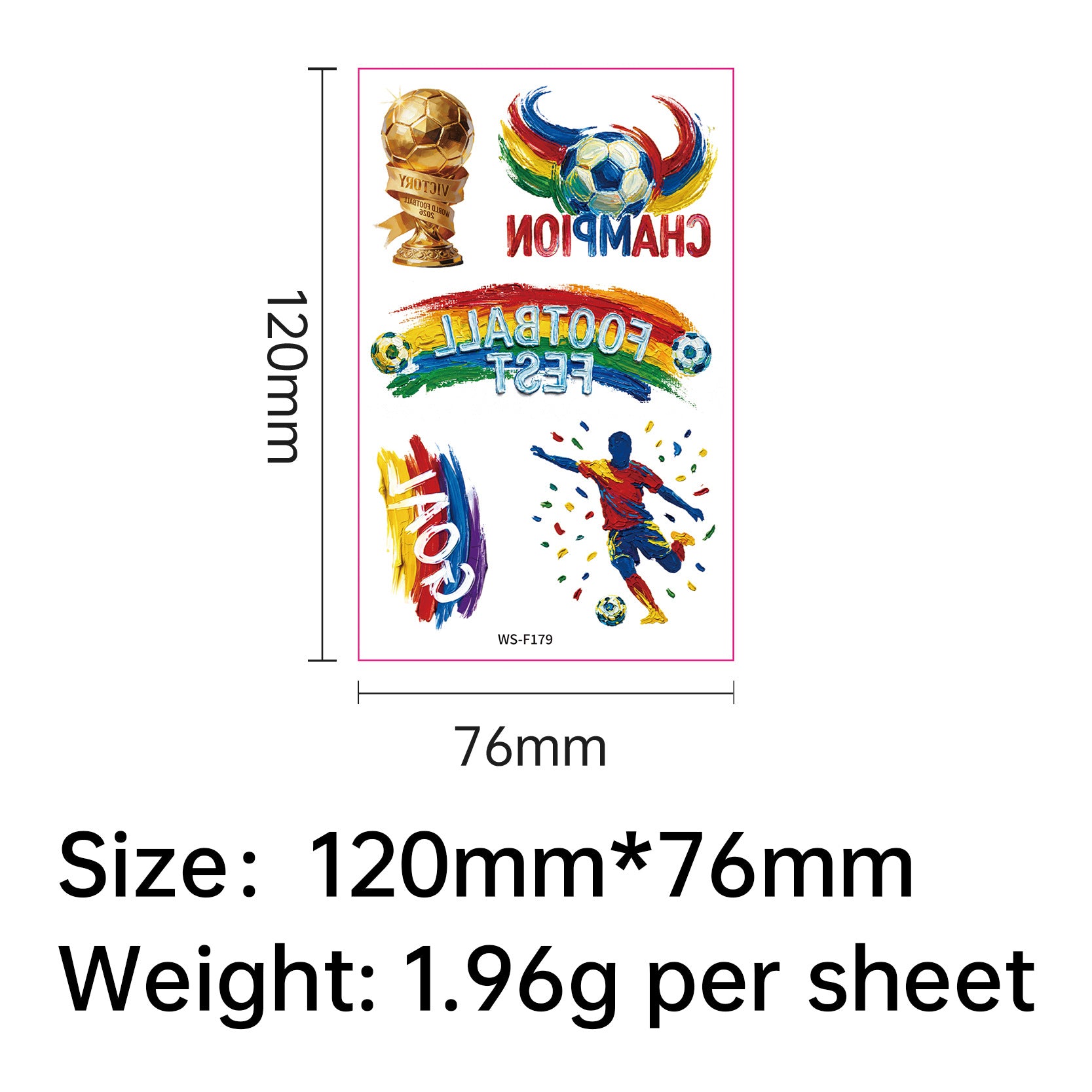 Football World Cup Tattoo Face Stickers