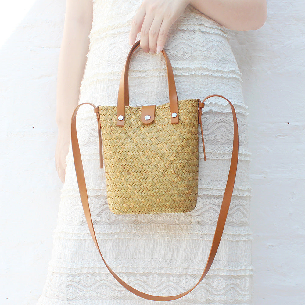 Straw Hand-Woven Crossbody Beach Phone Bag