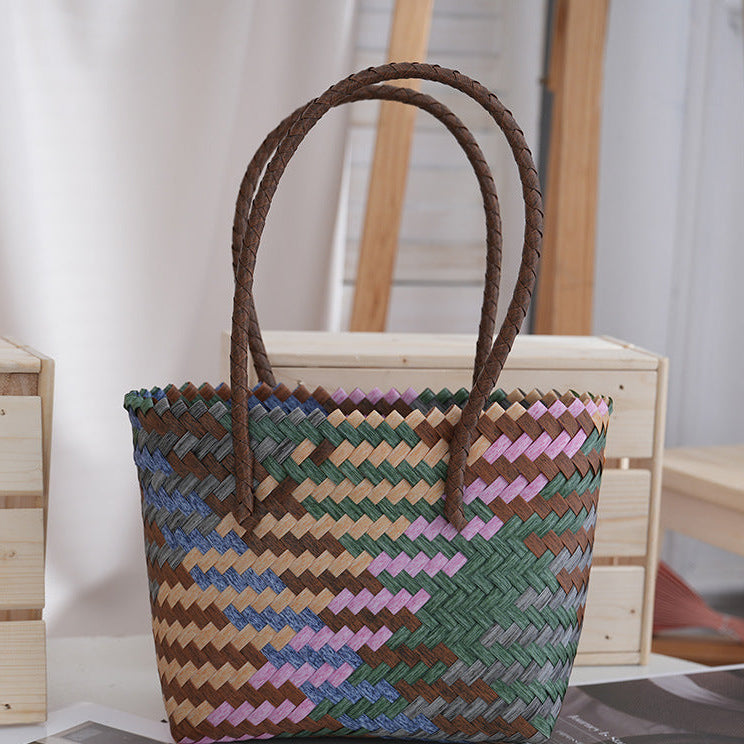 Plastic Woven Shoulder Underarm Bag