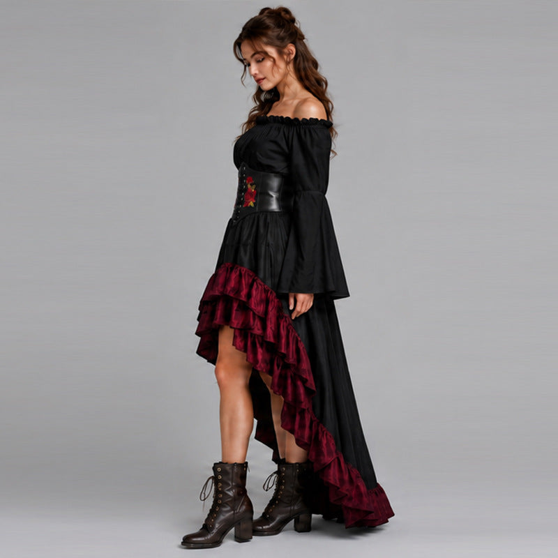Halloween Gothic Renaissance High Low Dress