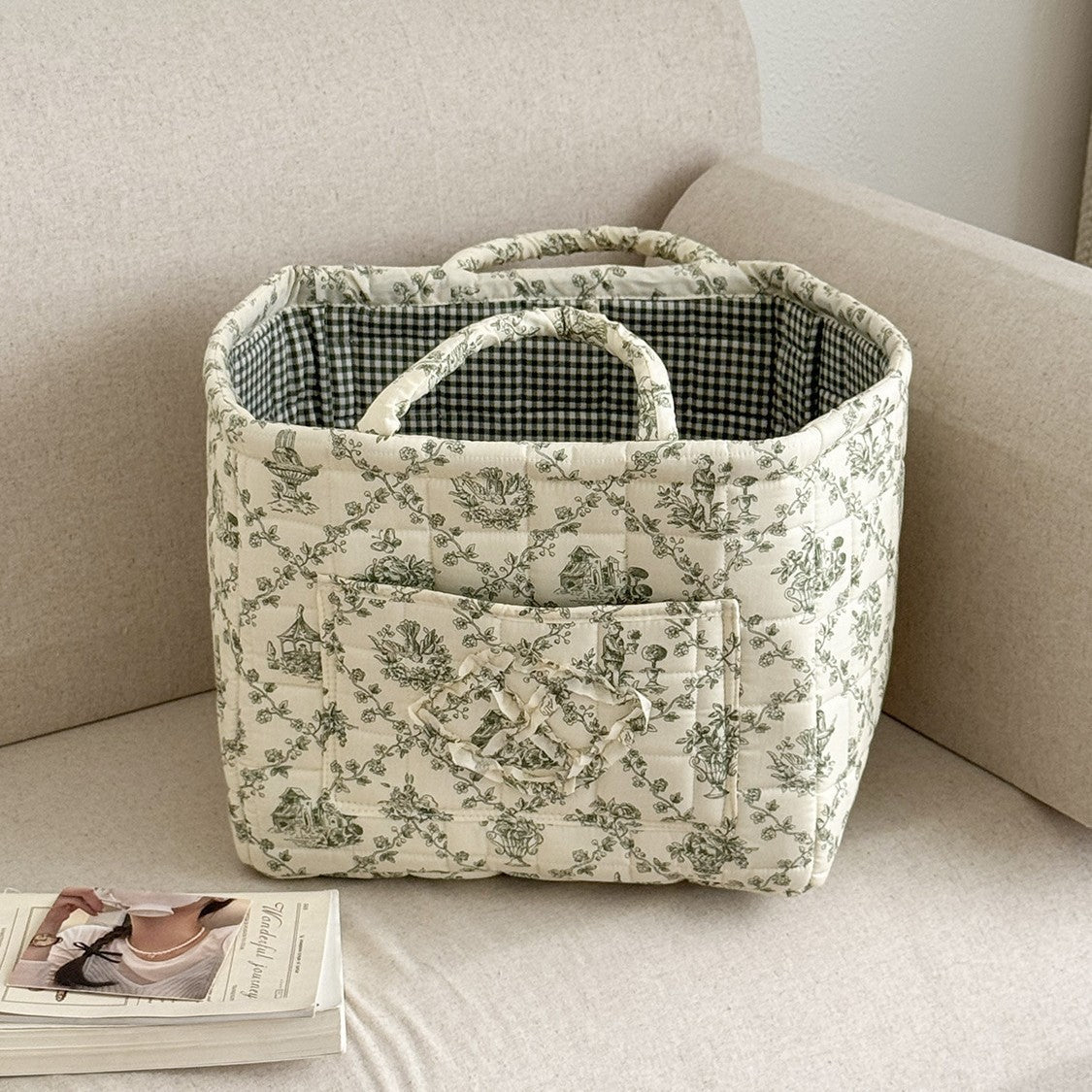 French Vine Floral Large Capacity Dirty Clothes Basket