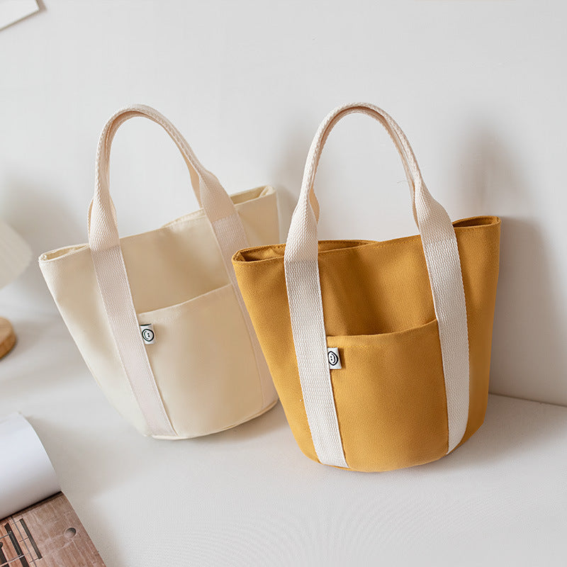 Women New Korean Style Canvas Lunch Tote Handbag