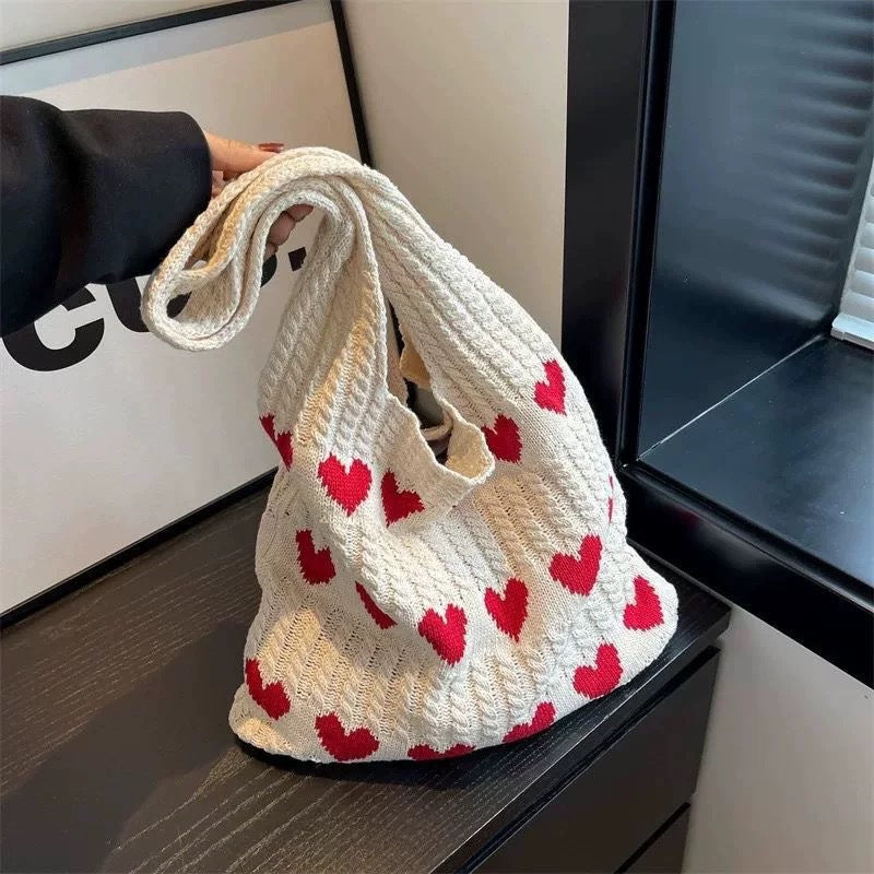 Women Yarn 2026 New Hand Knit Underarm Unique Shoulder Commute Tote Bag