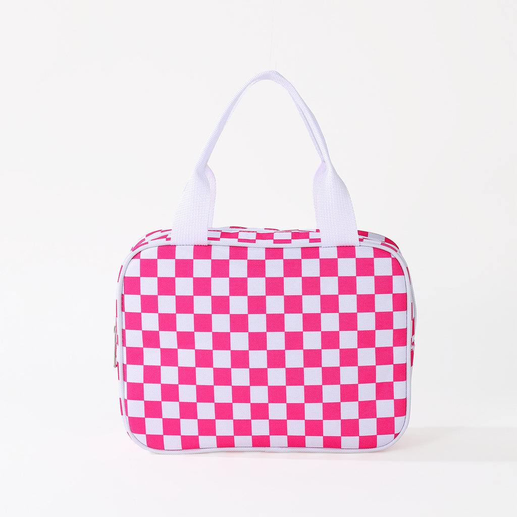Checkerboard Large Capacity Insulated Lunch Bag