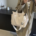 Large-Capacity Multi-Pocket Convertible Nylon Shoulder Tote Bag
