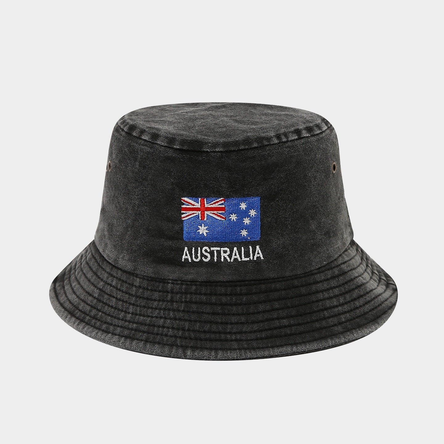 Washed Foldable World Flag Fisherman Hat
