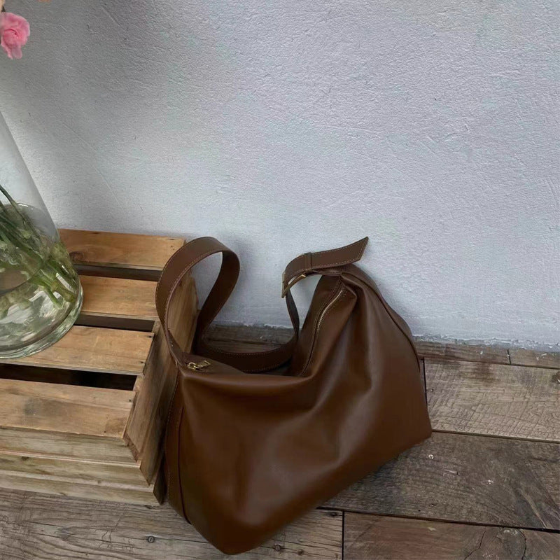 Soft PU Oversized Slouchy Hobo Bag Shoulder Tote with Adjustable Strap